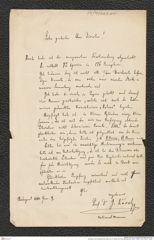 Nachlass Franz Steindachner, Brief von G. Karolyi an Franz Steindachner (09.01.1880), Inv.Nr. 263.01, Seite 1